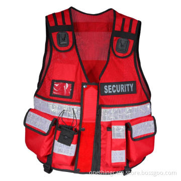 Hi Viz Tactical Vest Security Reflective Safety Vest With for Enforcement